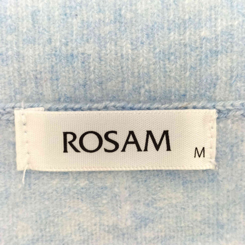 ROSAM 凹凸ストライプ ミックスカラー ボートネック カシミヤ リブ ニット レディース JPN:M