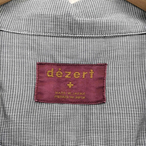 デザート dezert 80~90S マイクロハウンドトゥース 半袖開襟シャツ メンズ