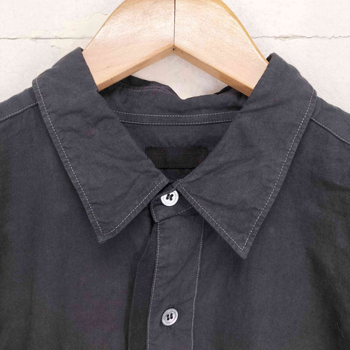 コムデギャルソンオムプリュス COMME des GARCONS HOMME PLUS 90S 製品染 前立てデザイン袖ギャザーオーバーサイズコットンシャツ メンズ