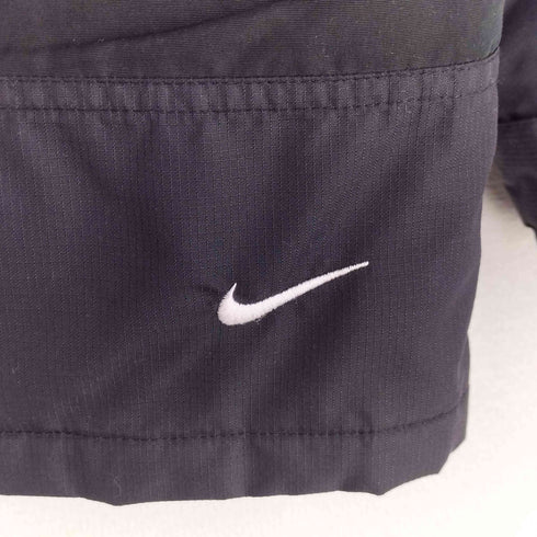 ナイキ NIKE 00S 黒タグ 裏地キルティング リップストップナイロン切り替え 刺繍 スタンドカラーブルゾン メンズ import:L