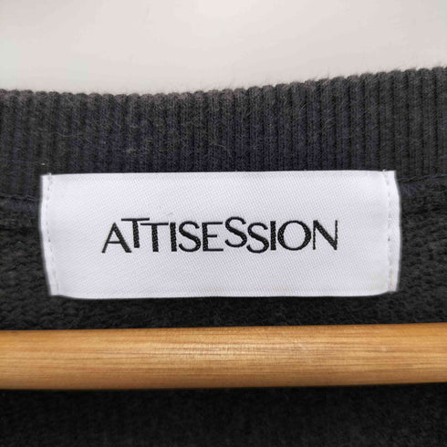 ATTISESSION ブリーチ Vネック スウェット レディース FREE