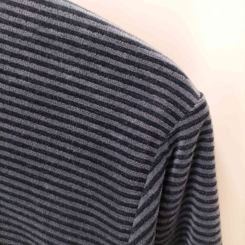 ATTISESSION 24AW ベロア ボーダー ポロシャツ レディース FREE