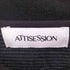 ATTISESSION 24AW ベロア ボーダー ポロシャツ レディース FREE