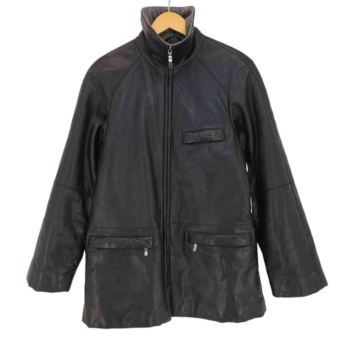 RITZ SADDLER イタリア製 本革 ジップアップ レザージャケット レディース 42