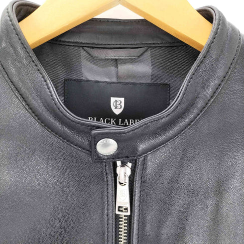 ブラックレーベルクレストブリッジ BLACK LABEL CRESTBRIDGE ダブルジップラムレザーライダースジャケット メンズ JPN:M