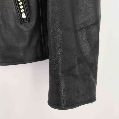 ブラックレーベルクレストブリッジ BLACK LABEL CRESTBRIDGE ダブルジップラムレザーライダースジャケット メンズ JPN:M