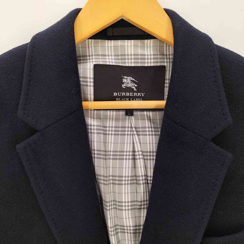 バーバリーブラックレーベル BURBERRY BLACK LABEL 裏地チェック2Bチェスターコート メンズ JPN:L