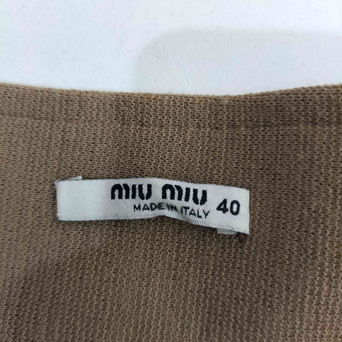 ミュウミュウ miu miu MADE IN ITALY レーヨン混ヴァージンウール ワイドニットパンツ レディース EUR : 40