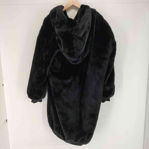 Laseti フェイクファーフーデッドコート メンズ XL