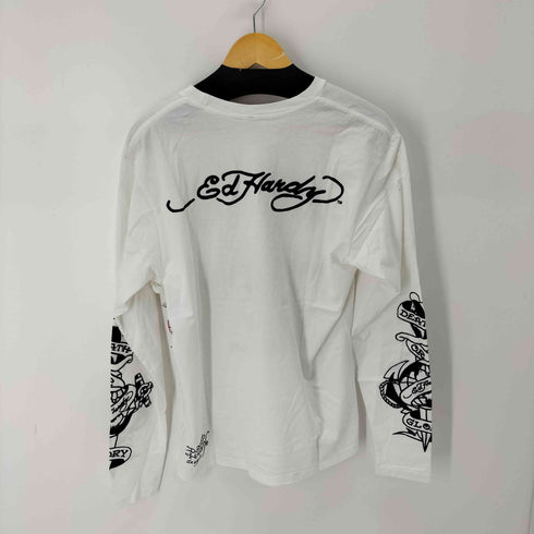 エドハーディー Ed Hardy クルーネック L/S Tシャツ スカル メンズ import:M