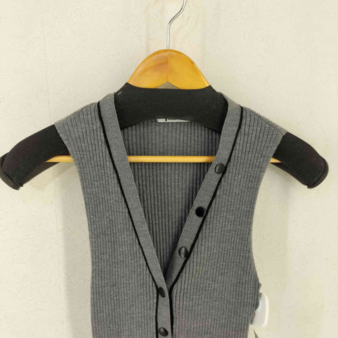 ティーバイアレキサンダーワン T by Alexander Wang ボタンデザイン リブニット ノースリーブワンピース レディース import:S