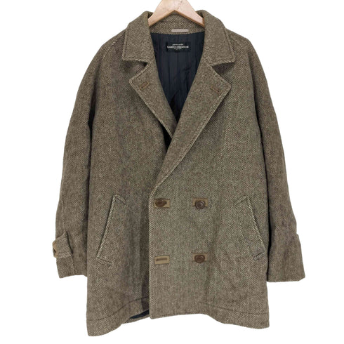 ピエールカルダン pierre cardin 80S~ ウールヘリンボーンワイドピーコート メンズ L