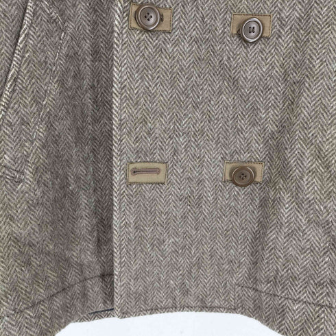 ピエールカルダン pierre cardin 80S~ ウールヘリンボーンワイドピーコート メンズ L