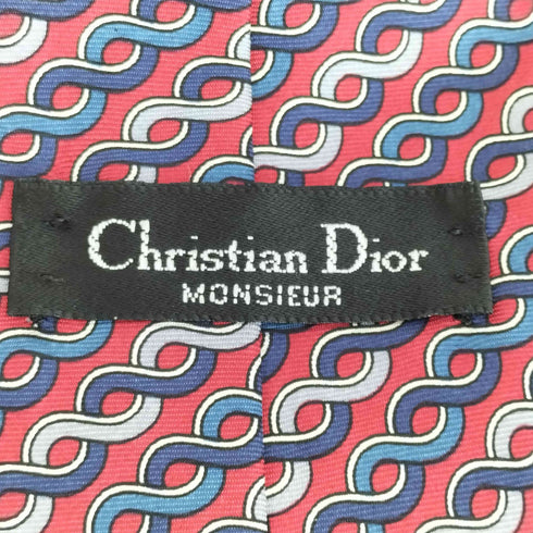 クリスチャンディオール Christian Dior 総柄シルクネクタイ メンズ