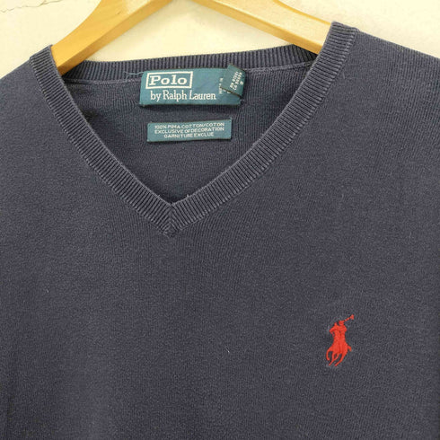 ポロバイラルフローレン Polo by RALPH LAUREN SUPIMA COTTON Vネックニット メンズ M