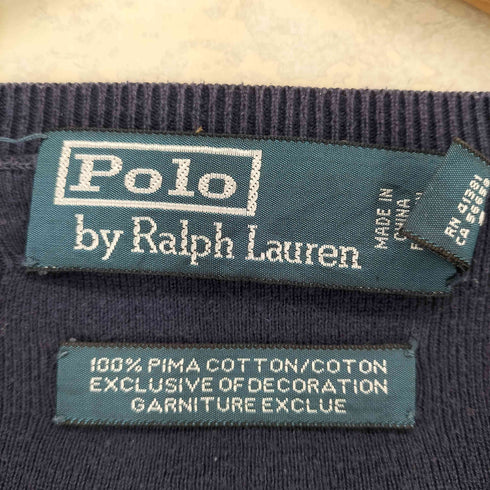 ポロバイラルフローレン Polo by RALPH LAUREN SUPIMA COTTON Vネックニット メンズ M
