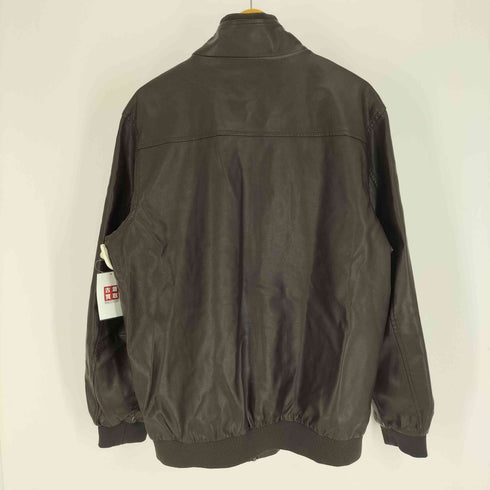 outdoor jacket フェイクレザー マルチポケット スタンドネック ジャケット メンズ JPN:XL