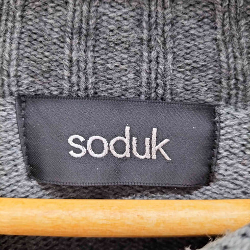 スドーク soduk 22AW Stitching Knit Top ステッチデザインモックネックニット レディース