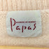 パパス papas ウールカシミヤ ロゴセーター メンズ JPN:L