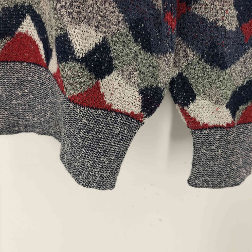 ミッソーニスポーツ MISSONI SPORTS 90s イタリア製 総柄 マルチカラー クルーネックニット メンズ