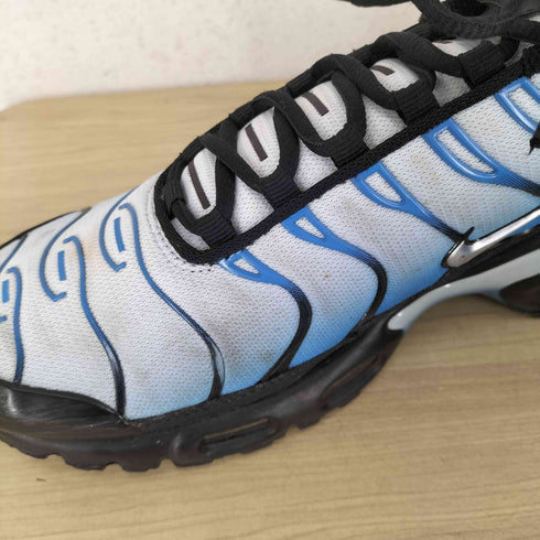 ナイキ NIKE AIR MAX PLUS BLACK/METALLIC SILVER-NEPTUNE BLUE メンズ 27