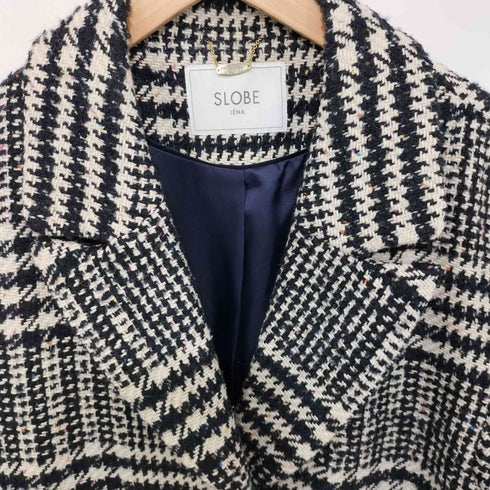 スローブイエナ SLOBE IENA 2018AW ツイードチェック ロングチェスターコート レディース JPN:36