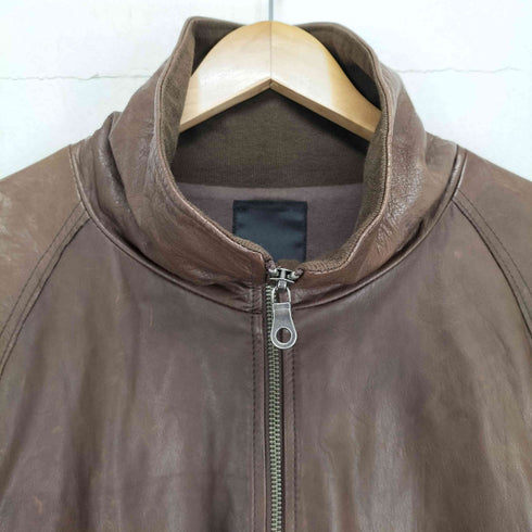 シャマ shama カウレザースタンドカラージップブルゾン メンズ 42