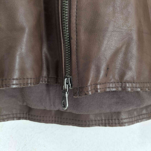 シャマ shama カウレザースタンドカラージップブルゾン メンズ 42