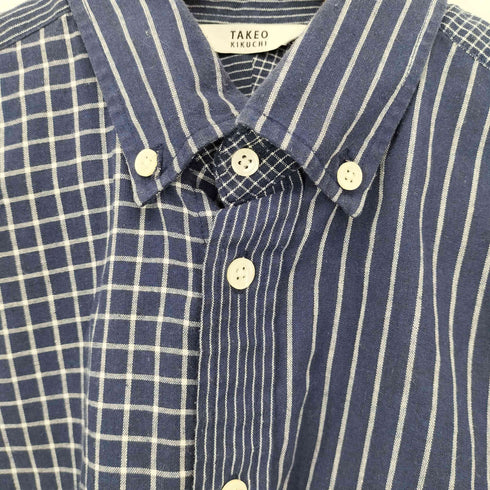 タケオキクチ TAKEO KIKUCHI マルチパターン コットン ポリ B.D L/S シャツ メンズ JPN:2