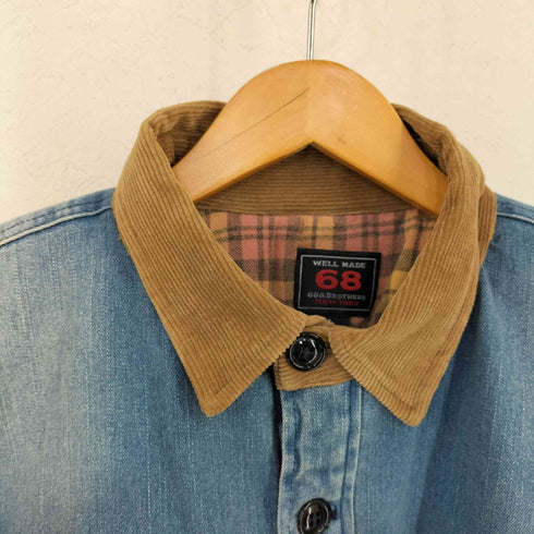 シックスティエイトアンドブラザーズ 68&BROTHERS C.P.O Denim Shirts w/liner - Used wash メンズ JPN:L