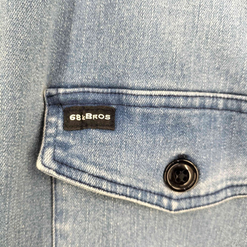 シックスティエイトアンドブラザーズ 68&BROTHERS C.P.O Denim Shirts w/liner - Used wash メンズ JPN:L