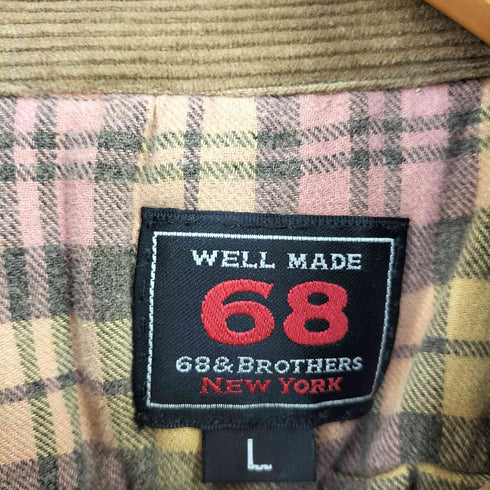 シックスティエイトアンドブラザーズ 68&BROTHERS C.P.O Denim Shirts w/liner - Used wash メンズ JPN:L