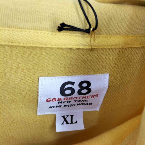 シックスティエイトアンドブラザーズ 68&BROTHERS Hooded Sweat FLAG emb. - Mustard メンズ JPN:XL