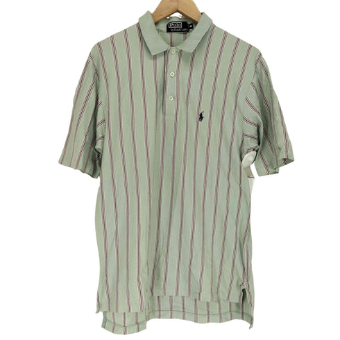 ポロバイラルフローレン Polo by RALPH LAUREN ストライプコットンポロシャツ メンズ M