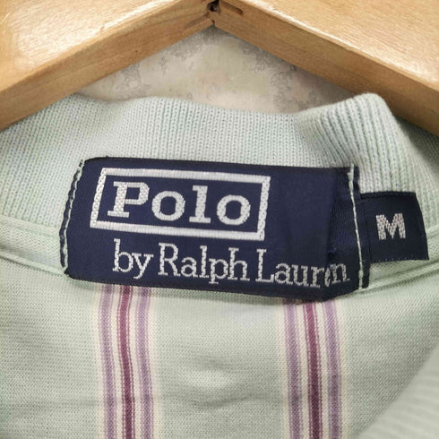 ポロバイラルフローレン Polo by RALPH LAUREN ストライプコットンポロシャツ メンズ M