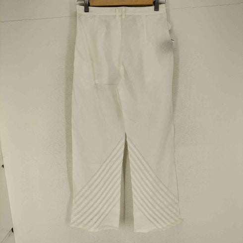 イッセイミヤケ ISSEY MIYAKE 90S 98SS 裾織柄リネンパンツ レディース L