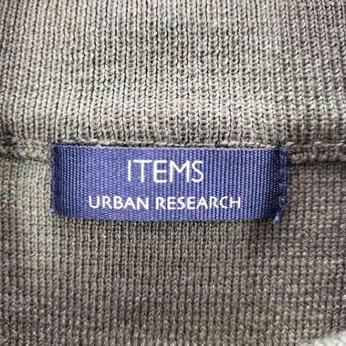 アイテムズ アーバンリサーチ ITEMS URBAN RESEARCH ミラノリブハーフZIP ニットプルオーバー メンズ JPN:L
