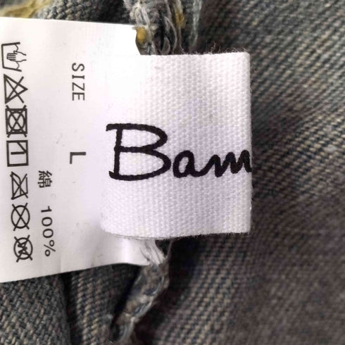 レースデザインデニムパンツ レディース L