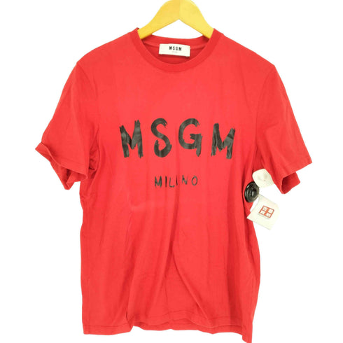 エムエスジーエム MSGM ロゴプリント半袖Tシャツ メンズ S