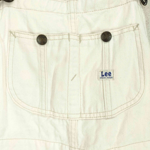 リー Lee ホワイトデニムオーバーオール レディース S