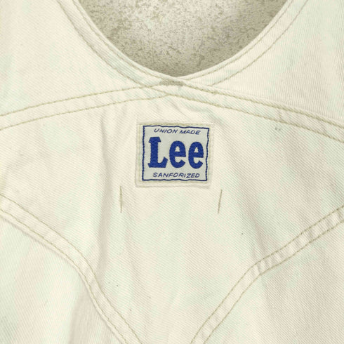 リー Lee ホワイトデニムオーバーオール レディース S
