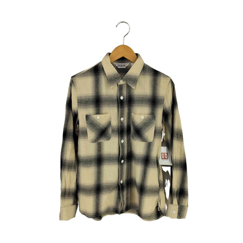 ファイブブラザー FIVE BROTHER MADE IN INDIA 猫目ボタン 両ポケ オンブレチェック コットンネルシャツ メンズ import:S