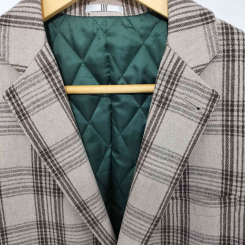 スーツセレクト SUIT SELECT マルゾット チェスターコート ベージュチェック柄 メンズ 31