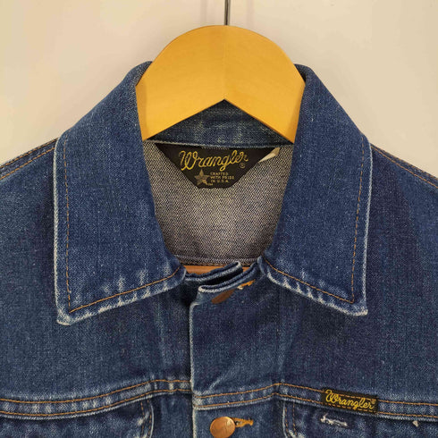 ラングラー Wrangler 70-80s USA製 黒三角タグ ボタン裏K4D デニムジャケット レディース