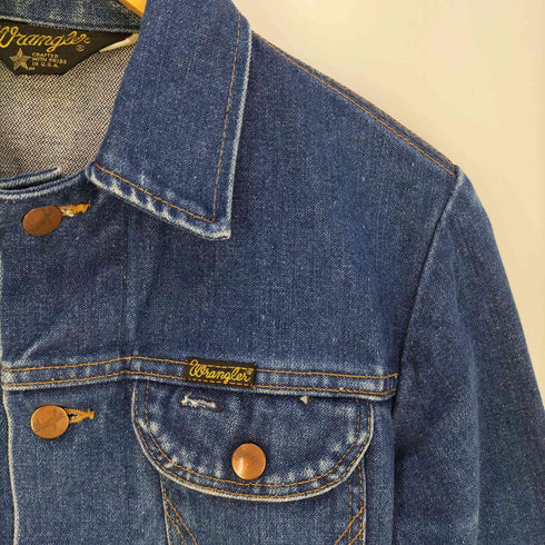 ラングラー Wrangler 70-80s USA製 黒三角タグ ボタン裏K4D デニムジャケット レディース