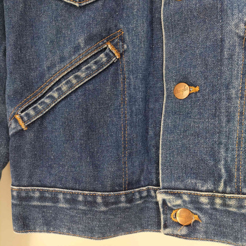 ラングラー Wrangler 70-80s USA製 黒三角タグ ボタン裏K4D デニムジャケット レディース