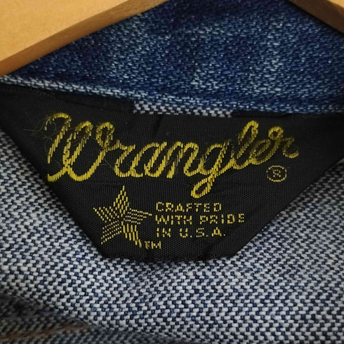 ラングラー Wrangler 70-80s USA製 黒三角タグ ボタン裏K4D デニムジャケット レディース