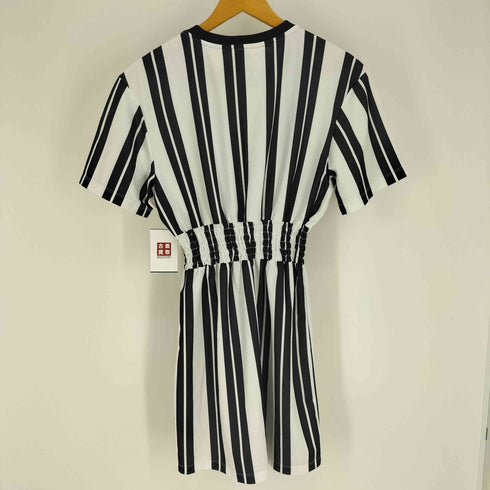 アディダスオリジナルス adidas Originals Smocked Stripe Dress スモック ストライプ ドレス ワンピース パフォーマンス ロゴ 刺繍 レディース JPN:L