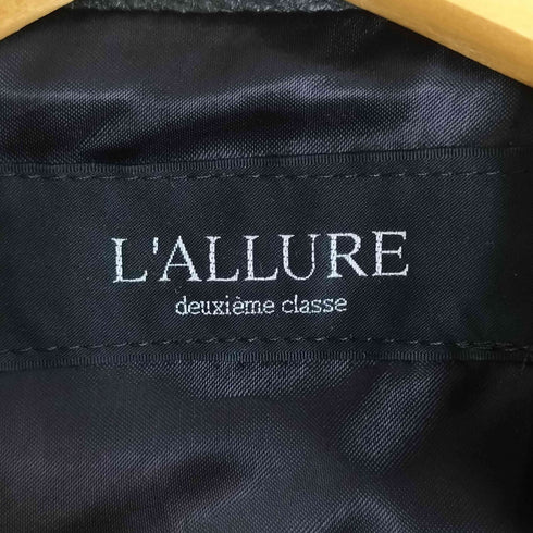 ラリュードゥーズィエムクラス LALLURE deuxieme classe ホースレザー ダブルライダースジャケット レディース 36