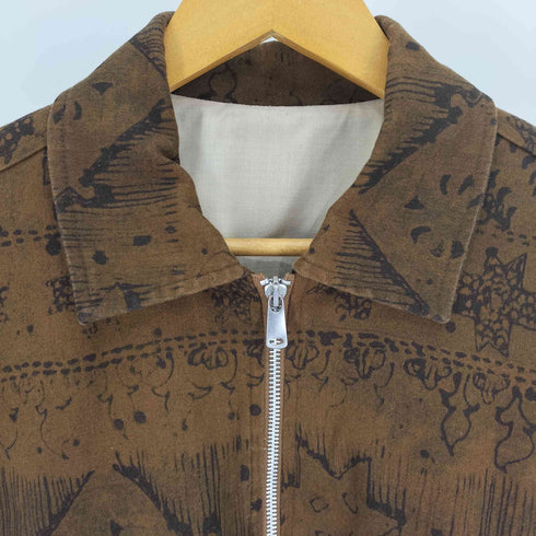 ザラ ZARA ネイティブ 総柄 コットン ジップアップ シャツ ジャケット メンズ import:S